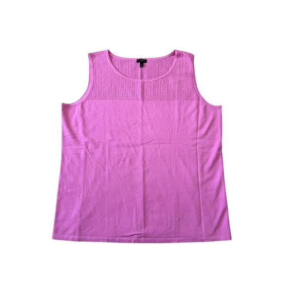 NWOT - TALBOTS Tank Top Sweater; size 2X, Sleeveless, lightweight; pink - Picture 1 of 7